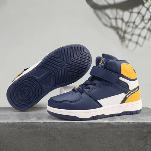 Vista 3 de brooman Zapatos de baloncesto para niños, tenis de caña alta para niñas, zapatos de escuela, zapatos deportivos para correr