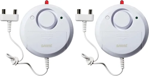 Vista 5 de SABRE sensor de alarma de fugas o desborde de agua, con cables, sirena de 110 dB – Fácil instalación propia