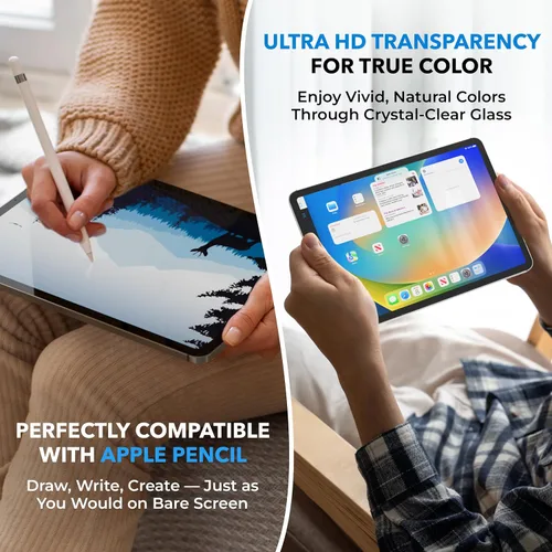 Vista 3 de Deppa Protector de pantalla para iPad Air de 11 pulgadas M4/M3/M2 (2026/2025/2024, 8ª/7ª/6ª generación) con kit de fácil instalación, compatible
