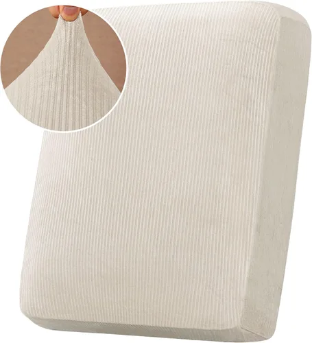 Vista 144 de H.VERSAILTEX Funda de cojín elástica de terciopelo para sofá, funda de cojín de felpa para cojines de silla, protector de muebles, cojín de asiento