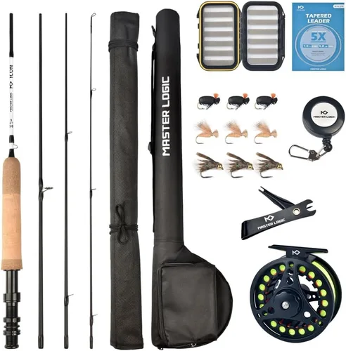 Vista 11 de Fly Fishing Combo Starter Kit, Graphite Rod and Reel with Case
