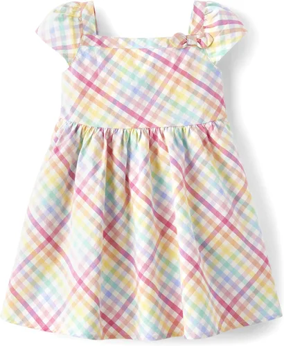 Vista 5 de Gymboree Girls and Toddler Short Sleeve Fit and Flare Dresses Prep School