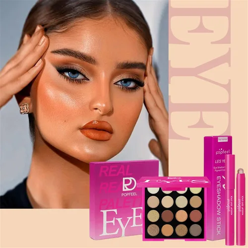 Vista 7 de Kit de maquillaje todo en uno rosa intenso para mujeres, kit completo, regalo de maquillaje para el día de la madre, para mujeres y niñas, paquete