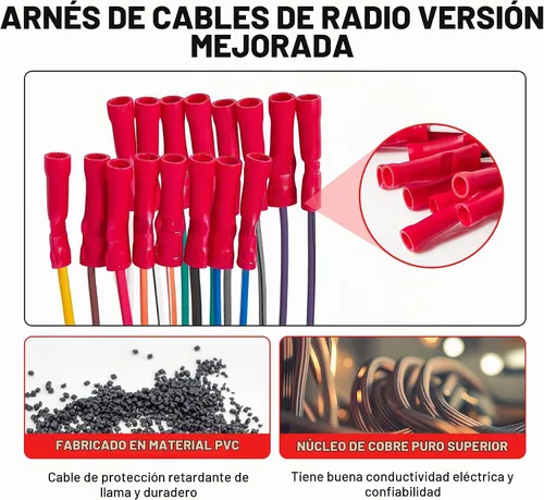 Vista 2 de RED WOLF Arnés de cableado estéreo con conector de cable preinstalado para Ford F150 1986-1998, Expedition 1995-2001, Ranger 1986-1997