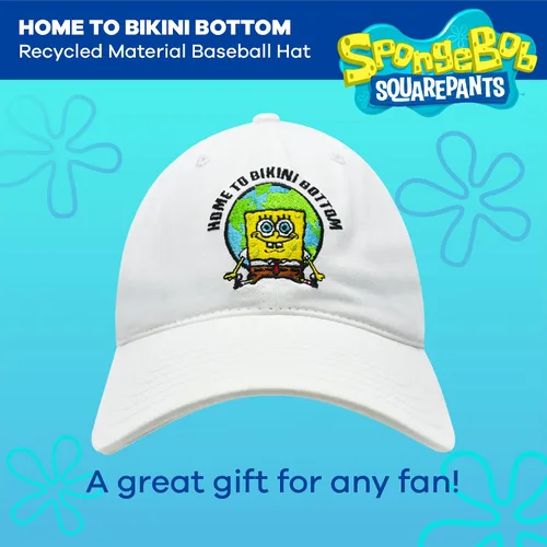 Vista 6 de Concept One Spongebob Squarepants Dad Hat, Cotton Adult Baseball Cap with Curved Brim