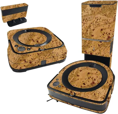 Vista 7 de MightySkins Skin compatible con iRobot Roomba s9+ Vacuum & Braava Jet m6 Bundle – Placa de diamante negro y cubierta de vinilo única, fácil