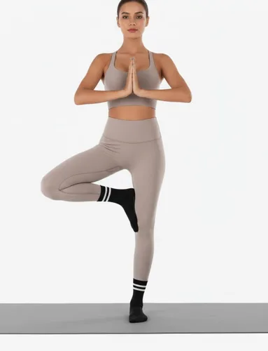 Vista 5 de Irisbear Calcetines de pilates antideslizantes para mujer, calcetines de yoga Barre Gym Athletic para mujer