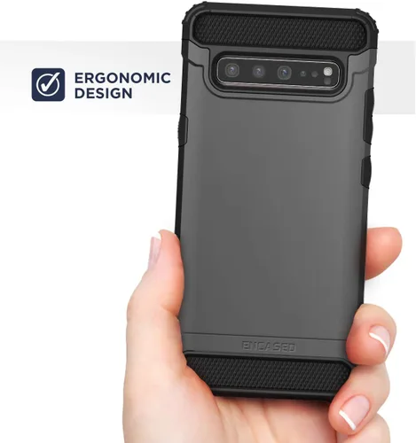 Vista 3 de Funda resistente para Galaxy S10 5G (armadura de escorpio) grado militar Cubierta protectora resistente para Samsung S10 5G (negro)