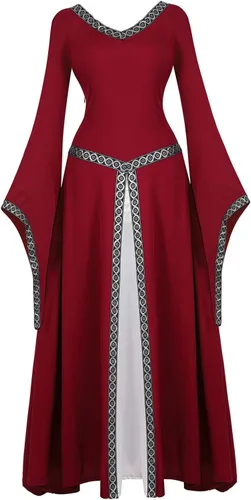 Vista 88 de Kranchungel - Vestidos renacentistas de estilo medieval/irlandés/campesino para mujer; disfraz de hada, para bailes