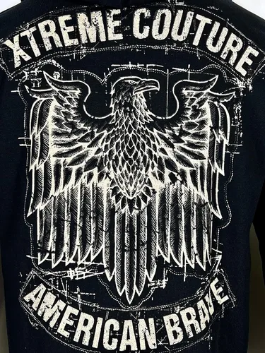 Vista 9 de Xtreme Couture by Affliction - Sudadera con capucha con cremallera para hombre