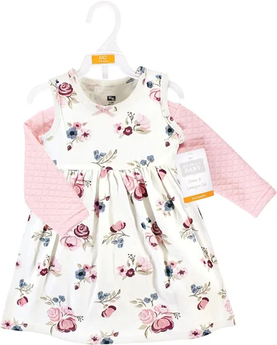 Vista 2 de Hudson Baby Cárdigan y vestido acolchados para bebé niña