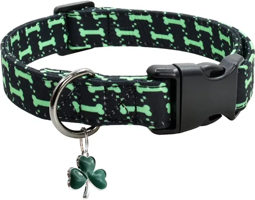 Vista 12 de Collar de perro con patrones de flores con accesorios, collares de algodón suave para perros pequeños, medianos y grandes, hembras y machos