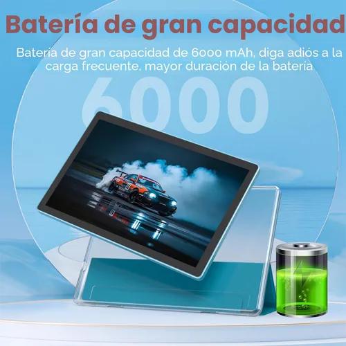 Vista 6 de IWEGGO Android 15 Tablet, 10 pulgadas 12GB RAM+64GB ROM 1TB Expand, 1.8Ghz Quad-core Processor, Cámara 8MP 6000mAh Batería, 1280* 800 HD Pantalla 12