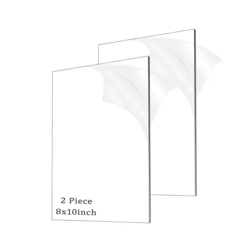 Vista 7 de 4 piezas de láminas acrílicas de 1/8" de grosor (3mm), plexiglás fundido transparente de 18" x 24" con papel protector para letreros, proyectos