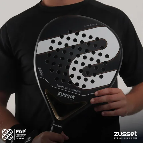 Vista 8 de Pala de Padel Strength 2025 Pala de Padel de forma redonda avanzada Balance medio de 12.87 oz para consistencia y precisión Cara de carbono