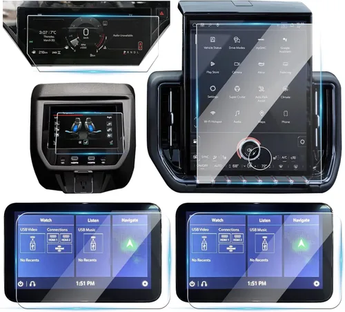 Vista 23 de Protector de pantalla digital de 12.3 pulgadas para GMC Sierra 1500 SLE/Elevation/SLT Nano Film HD Clear 6H Scratchatch, 12.3 pulgadas, cúmulo
