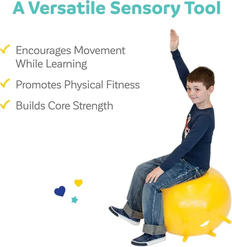 Vista 4 de Diversión y función: pelota para silla - Silla de pelota de yoga para niños - Asiento flexible para aula, escuela primaria y secundaria - Silla