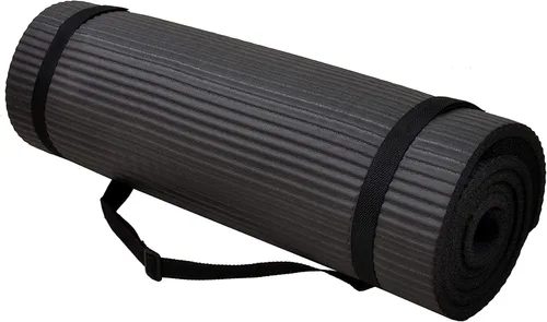 Vista 3 de Fitvids All Purpose 1/2-Inch Extra Thick High Density Anti-Tear Exercise Yoga Mat and Knee Pad with Carrying Strap, Multiple