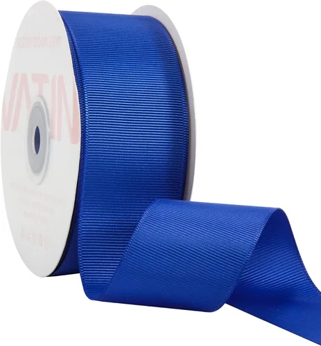 Vista 221 de VATIN Cinta de Grogrén Negra, 1-1/2" x 50 Yardas Continuas, Cinta de Grogrén de Poliéster Negra, Usar para Lazos de Bricolaje, Accesorios