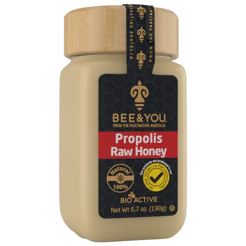 Vista 5 de Bee and You, miel cruda, mezcla de extracto de propóleo, suplemento de apoyo inmunológico, antioxidante, estimulante de energía sostenible