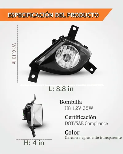 Vista 6 de Faros antiniebla para BMW Serie 3 Sedán/Wagon E90/E91 2009-2011