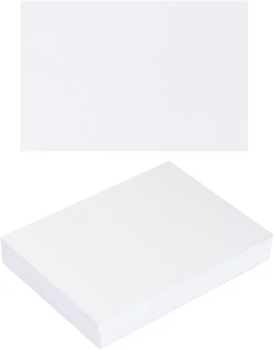 Vista 23 de Paquete de 100 tarjetas de papel grueso en blanco para invitaciones, tarjetas de felicitación, postales, fotos, papel grueso de 250 GSM