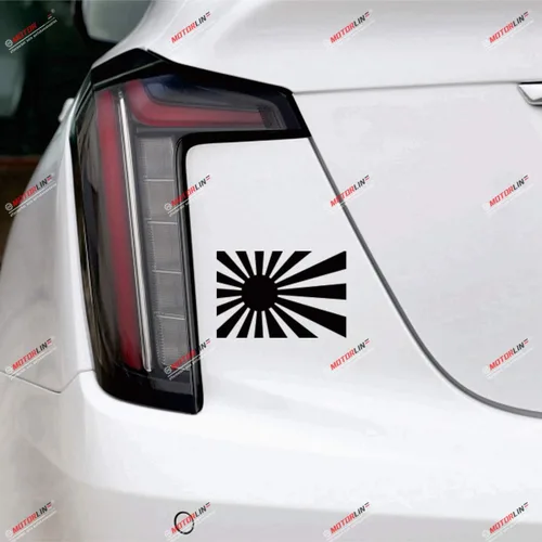 Vista 2 de JDM Japón - Adhesivo adhesivo de sol naciente japonés, paquete de 4 unidades, negro, 2 pulgadas, troquelado sin fondo, apto para Toyota Honda Mazda