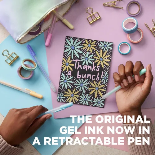 Vista 3 de SAKURA Gelly Roll - Bolígrafos retráctiles, juego de bolígrafos pastel para escritura decorativa, punta de 0.031 in, sin sangrado, pasteles de luz