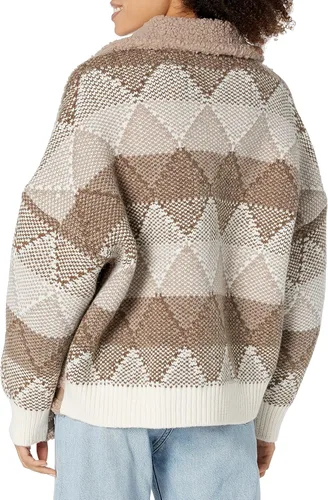 Vista 2 de BLANKNYC Ropa de lujo para mujer, suéter tipo cárdigan con cierre a presión, sudadera cómoda y elegante