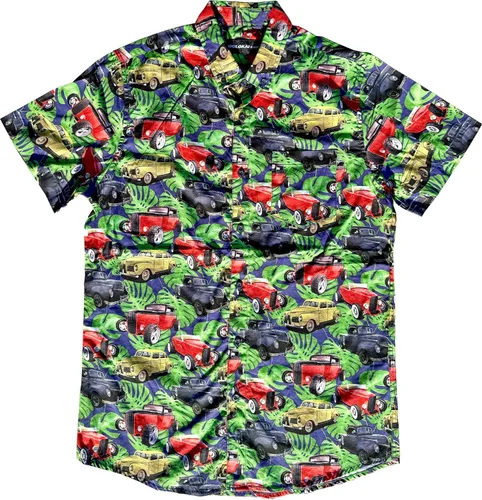 Vista 69 de Molokai Surf - Camisas hawaianas de manga corta con botones y corte ajustado