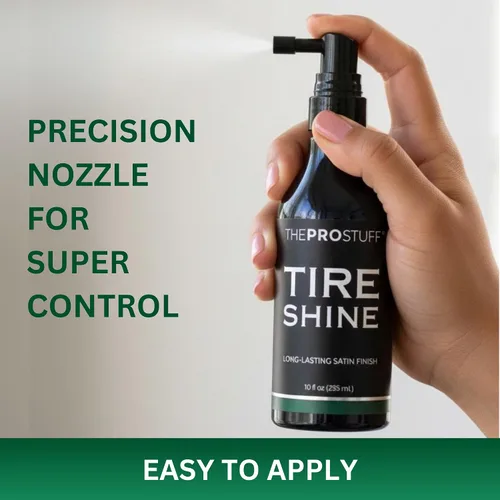 Vista 5 de THEPROSTUFF® Spray para brillo de neumáticos, sin eslinga, revestimiento de apósito de neumáticos negro satinado