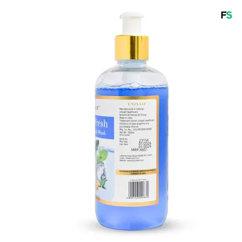 Vista 2 de Aqua Fresh Gel de baño orgánico – Gel de baño natural para pieles sensibles Gel de baño exfoliante para una piel suave y limpia Ph equilibrado