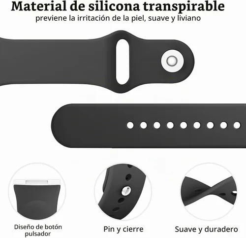 Vista 4 de Vanjua Correa compatible con Fitbit Sense 2 / Sense Bands, Fitbit Versa 4 / Versa 3 bandas para mujeres y hombres, correa de repuesto de silicona