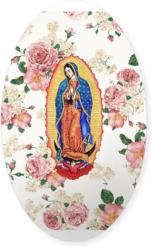 Vista 6 de CafePress Pegatina ovalada para parachoques de coche Nuestra Señora de Guadalupe