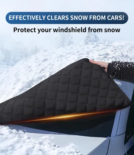 Vista 3 de Ajuste personalizado para cubiertas de nieve para parabrisas Land Rover, 8 capas de protección resistente al viento, protección contra heladas