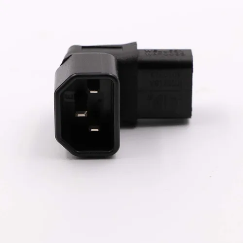 Vista 3 de Adaptador de corriente IEC C14 a C13 PDU/enchufe hacia abajo 90 grados para montaje en pared LCD TV paquete de 2 Negro/paquete de 2 (abajo)
