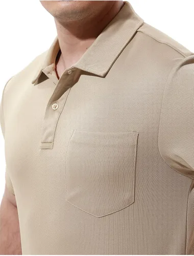 Vista 4 de YSENTO Polo para hombre, de manga corta, con cuello y bolsillo
