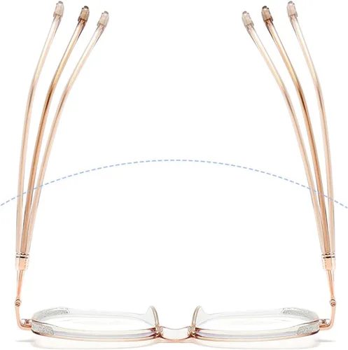 Vista 2 de Lentes de lectura portátiles a la moda para mujer, anti luz azul, cuadrados, con bloqueo de luz azul, portátiles ultraligeros (negro, 0)