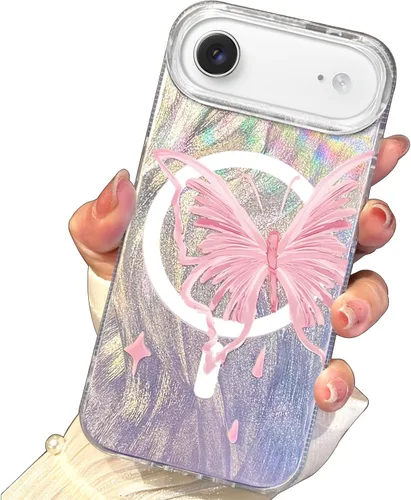 Vista 120 de I-MGAE-IN-AR Funda compacta para iPhone 11, diseño de mariposa, marco de protección de lente de cámara con diamante 3D, bonitas fundas protectoras