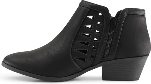 Vista 5 de Marco Republic Oslo - Botines tobilleras perforados para dama con tacón grueso apilado.