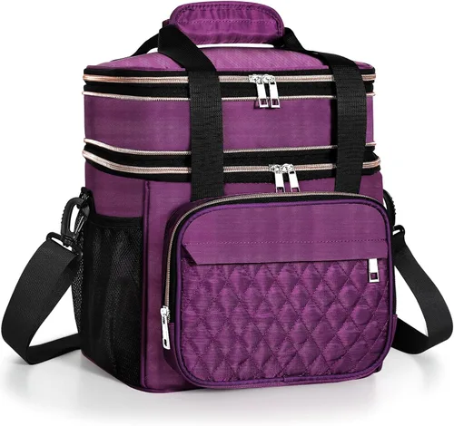 Vista 9 de Lonchera táctica aislada – Bolsa térmica expandible grande para hombres – Lonchera versátil para adultos, turnos de trabajo, viajes al aire libre