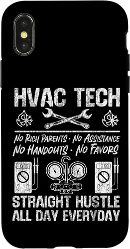 Vista 5 de HVAC Technician Tech Vintage HVAC Tech No Rich Parents No Case for iPhone 16
