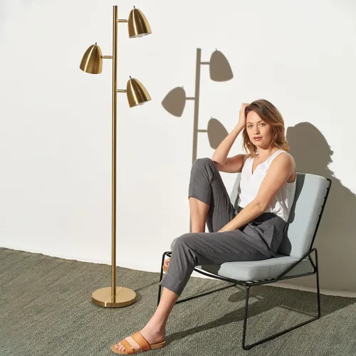 Vista 9 de Brightech Jacob - Lámpara de pie LED moderna, lámparas de pie brillantes para salas de estar y dormitorios, lámpara de iluminación LED alta