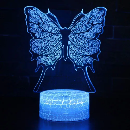 Vista 2 de 7 color cambiante noche lámpara 3D atmósfera luz 3D ilusión visual LED lámpara para niños juguete Navidad regalos cumpleaños
