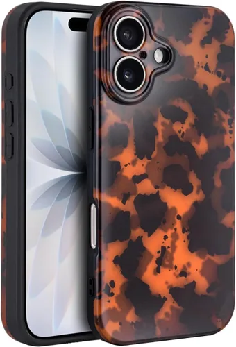 Vista 32 de Funda para iPhone 17 Pro, cubierta delgada de TPU con diseño de caparazón de tortuga ligera para mujeres, soporte para teléfono con protección Carey