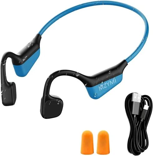Vista 9 de Auriculares de conducción ósea, auriculares inalámbricos Bluetooth 5.4 de oreja abierta, con micrófono, tiempo de reproducción de 15 horas Negro