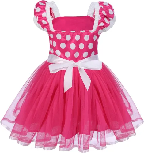 Vista 26 de IWEMEK - Maillot de ballet con diadema para niña con lunares, disfraz con diadema, leotardo