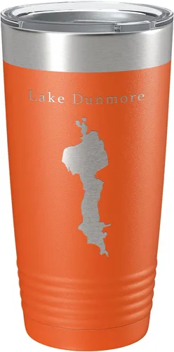 Vista 9 de Lake Dunmore Map Tumbler Travel Mug Insulated Laser Engraved Coffee Cup Vermont 20 oz Black