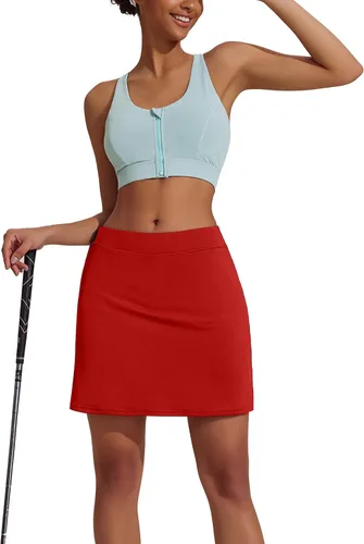 Vista 3 de Ekouaer - Falda pantalón deportiva y ligera para mujer, para correr, tenis, golf, entrenamiento y deportes