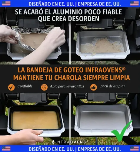 Vista 3 de Bandeja de goteo para Ninja Woodfire Outdoor Grill Pro XL, Pro Connect XL, OG850 OG951 Bandeja de silicona reutilizable, no desechable y resistente